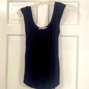 Navy blue shirt with cute back tie